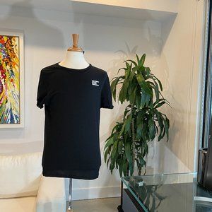 Bershka T-Shirt, Slim Fit (Black) Size L